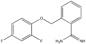 2-[(2,4-difluorophenoxy)methyl]benzenecarboximidamide Struktur