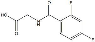 2-[(2,4-difluorophenyl)formamido]acetic acid Struktur