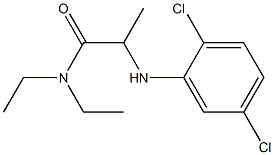 2-[(2,5-dichlorophenyl)amino]-N,N-diethylpropanamide Struktur