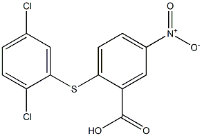 2-[(2,5-dichlorophenyl)sulfanyl]-5-nitrobenzoic acid Struktur