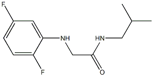 2-[(2,5-difluorophenyl)amino]-N-(2-methylpropyl)acetamide Struktur