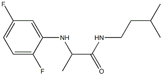 2-[(2,5-difluorophenyl)amino]-N-(3-methylbutyl)propanamide Struktur