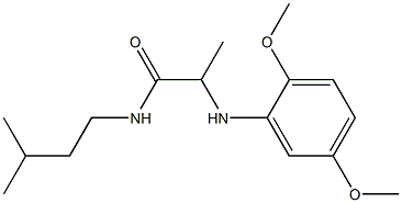 2-[(2,5-dimethoxyphenyl)amino]-N-(3-methylbutyl)propanamide Struktur