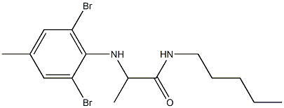 2-[(2,6-dibromo-4-methylphenyl)amino]-N-pentylpropanamide Struktur