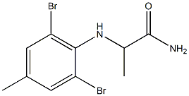 2-[(2,6-dibromo-4-methylphenyl)amino]propanamide Struktur