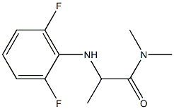 2-[(2,6-difluorophenyl)amino]-N,N-dimethylpropanamide Struktur