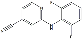 2-[(2,6-difluorophenyl)amino]pyridine-4-carbonitrile Struktur