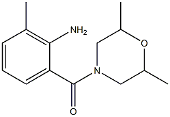 2-[(2,6-dimethylmorpholin-4-yl)carbonyl]-6-methylaniline Struktur