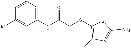 2-[(2-amino-4-methyl-1,3-thiazol-5-yl)sulfanyl]-N-(3-bromophenyl)acetamide Struktur