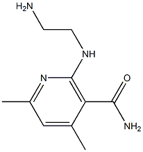 2-[(2-aminoethyl)amino]-4,6-dimethylnicotinamide Struktur