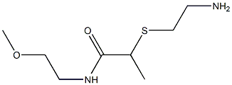 2-[(2-aminoethyl)sulfanyl]-N-(2-methoxyethyl)propanamide Struktur