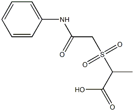 2-[(2-anilino-2-oxoethyl)sulfonyl]propanoic acid Struktur