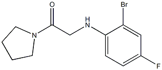 2-[(2-bromo-4-fluorophenyl)amino]-1-(pyrrolidin-1-yl)ethan-1-one Struktur