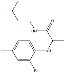 2-[(2-bromo-4-methylphenyl)amino]-N-(3-methylbutyl)propanamide Struktur