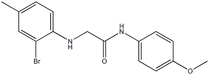 2-[(2-bromo-4-methylphenyl)amino]-N-(4-methoxyphenyl)acetamide Struktur