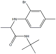 2-[(2-bromo-4-methylphenyl)amino]-N-tert-butylpropanamide Struktur