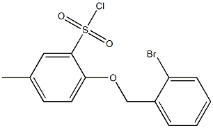 2-[(2-bromophenyl)methoxy]-5-methylbenzene-1-sulfonyl chloride Struktur