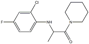 2-[(2-chloro-4-fluorophenyl)amino]-1-(piperidin-1-yl)propan-1-one Struktur