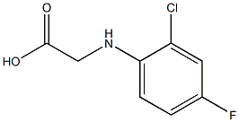 2-[(2-chloro-4-fluorophenyl)amino]acetic acid Struktur