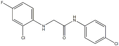 2-[(2-chloro-4-fluorophenyl)amino]-N-(4-chlorophenyl)acetamide Struktur