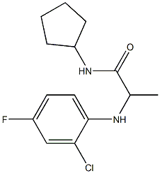 2-[(2-chloro-4-fluorophenyl)amino]-N-cyclopentylpropanamide Struktur