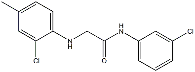 2-[(2-chloro-4-methylphenyl)amino]-N-(3-chlorophenyl)acetamide Struktur