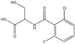 2-[(2-chloro-6-fluorophenyl)formamido]-3-hydroxypropanoic acid Struktur