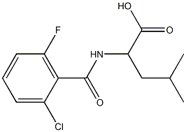 2-[(2-chloro-6-fluorophenyl)formamido]-4-methylpentanoic acid Struktur