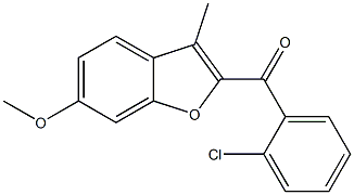 2-[(2-chlorophenyl)carbonyl]-6-methoxy-3-methyl-1-benzofuran Struktur