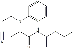 2-[(2-cyanoethyl)(phenyl)amino]-N-(pentan-2-yl)propanamide Struktur