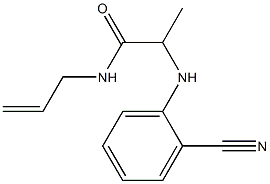 2-[(2-cyanophenyl)amino]-N-(prop-2-en-1-yl)propanamide Struktur