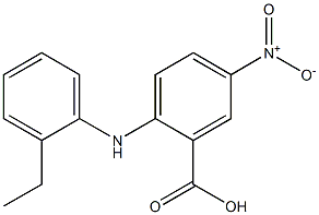 2-[(2-ethylphenyl)amino]-5-nitrobenzoic acid Struktur