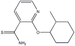 2-[(2-methylcyclohexyl)oxy]pyridine-3-carbothioamide Struktur