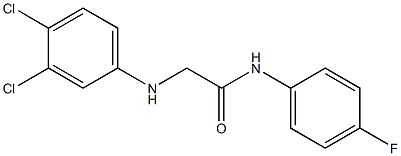 2-[(3,4-dichlorophenyl)amino]-N-(4-fluorophenyl)acetamide Struktur