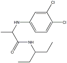 2-[(3,4-dichlorophenyl)amino]-N-(pentan-3-yl)propanamide Struktur