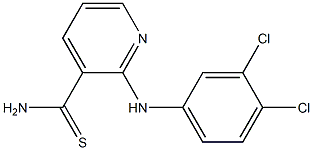 2-[(3,4-dichlorophenyl)amino]pyridine-3-carbothioamide Struktur