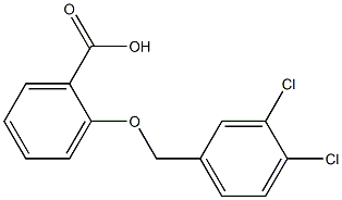 2-[(3,4-dichlorophenyl)methoxy]benzoic acid Struktur