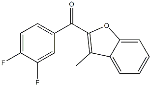 2-[(3,4-difluorophenyl)carbonyl]-3-methyl-1-benzofuran Struktur