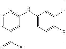 2-[(3,4-dimethoxyphenyl)amino]pyridine-4-carboxylic acid Struktur