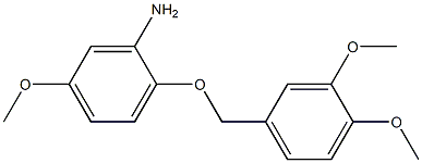 2-[(3,4-dimethoxyphenyl)methoxy]-5-methoxyaniline Struktur