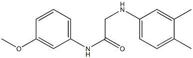 2-[(3,4-dimethylphenyl)amino]-N-(3-methoxyphenyl)acetamide Struktur