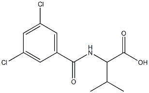 2-[(3,5-dichlorobenzoyl)amino]-3-methylbutanoic acid Struktur