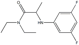 2-[(3,5-difluorophenyl)amino]-N,N-diethylpropanamide Struktur