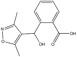 2-[(3,5-dimethyl-1,2-oxazol-4-yl)(hydroxy)methyl]benzoic acid Struktur