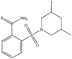 2-[(3,5-dimethylpiperidine-1-)sulfonyl]benzene-1-carbothioamide Struktur