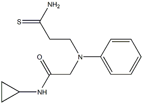 2-[(3-amino-3-thioxopropyl)(phenyl)amino]-N-cyclopropylacetamide Struktur