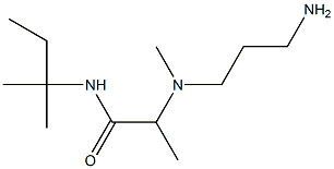 2-[(3-aminopropyl)(methyl)amino]-N-(2-methylbutan-2-yl)propanamide Struktur