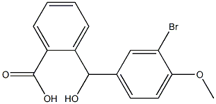 2-[(3-bromo-4-methoxyphenyl)(hydroxy)methyl]benzoic acid Struktur