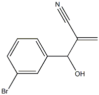 2-[(3-bromophenyl)(hydroxy)methyl]prop-2-enenitrile Struktur