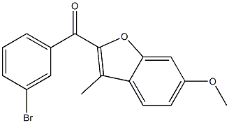 2-[(3-bromophenyl)carbonyl]-6-methoxy-3-methyl-1-benzofuran Struktur